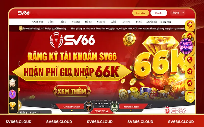 Khuyến mãi sv66 nhận ngay 88k miễn phí khi đăng ký Khuyến mãi sv66 nhận ngay 88k miễn phí khi đăng ký