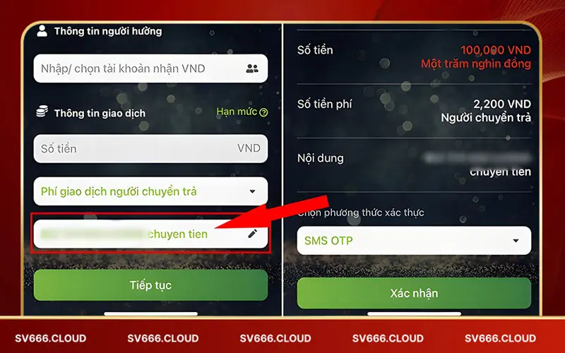 Phương thức 1 chuyển khoản 24/7 Phương thức 1 chuyển khoản 24/7