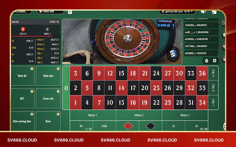 Vòng quay Live Roulette WM Casino